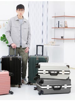 CityRiya-Long Hardside Luggage Carry on Travel Luggage 20 Inch Travel Suitcase Hard Shell ABS Travel Luggage Lightweight Trolley Bag Expandable Rolling Luggage with USB Charging Port and Spinner Wheels  - Image 5