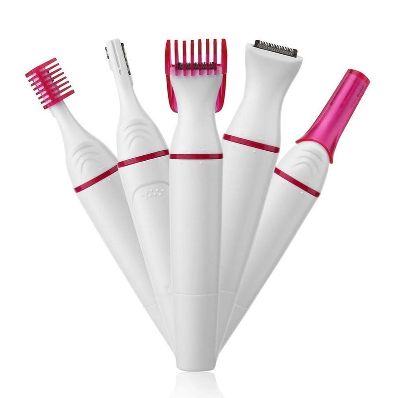 V R ENTERPRISE V R ENTERPRISE Sales 5 In 1 Styler Safety For Upper Lip Chin Eyebrow Trimmer For Women Underarm Face Hair Remover Shaver For Women Multicolor - Image 1