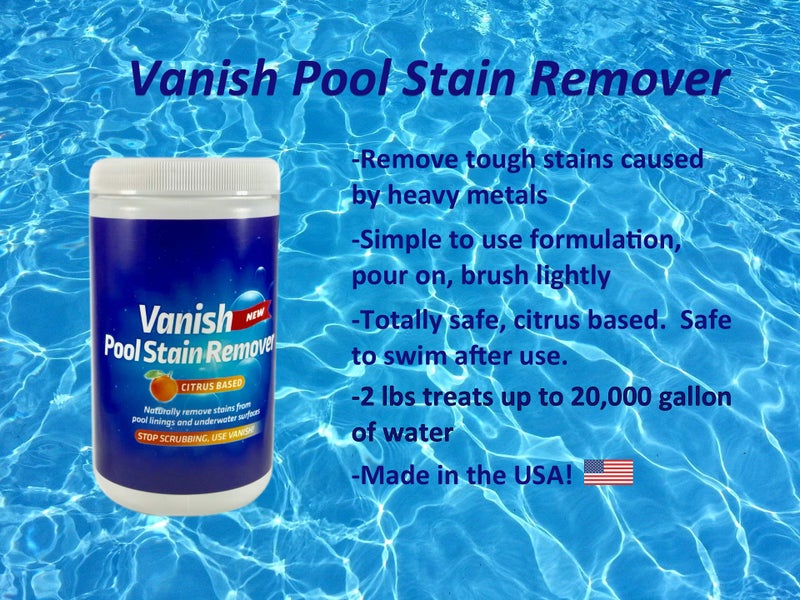 Bosh Chemical Vanish Pool & Spa Stain Remover (2LBS)- Natural Safe Citrus Based, Works Excellent on Vinyl, Fiberglass, and Metals, Removes Rust and Other Tough Stains - Image 3