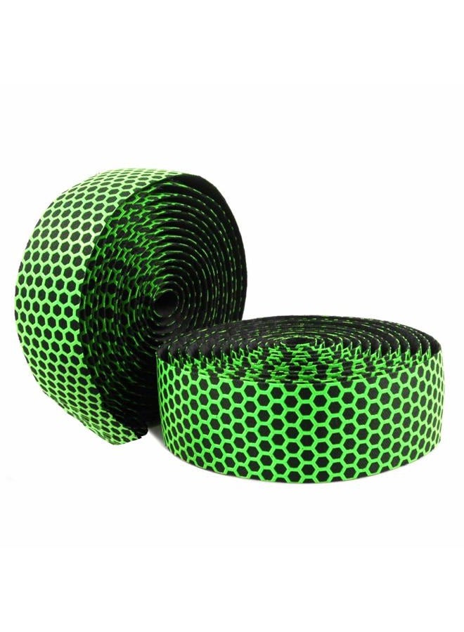 Emoly Road Bike Handlebar Tapes EVA Bicycle Bar Tape for Cycling Handle Wraps for Touring Cycling -Green，2 Rolls - Image 1
