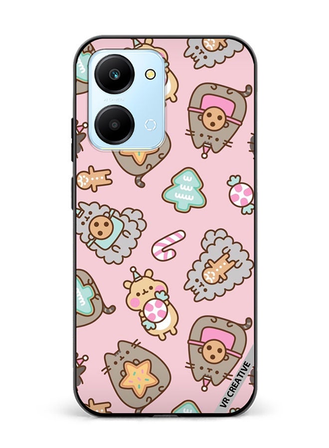 VR CREATIVE Protective Case Cover For Honor Play7T Business Cat Design Multicolour - Image 1