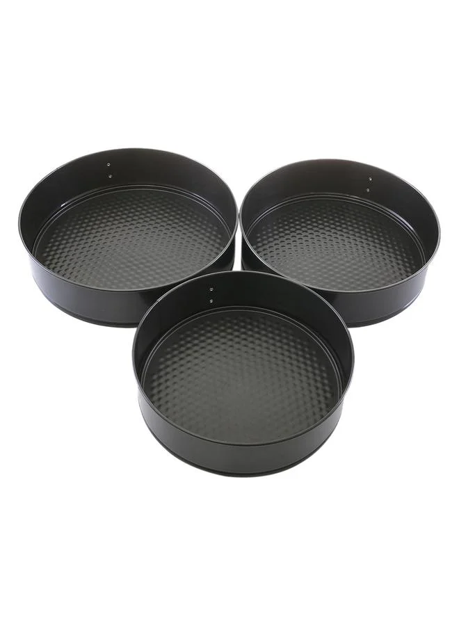 Royalford 3-Piece Stainless Steel Spring-Form Baking Tray Set