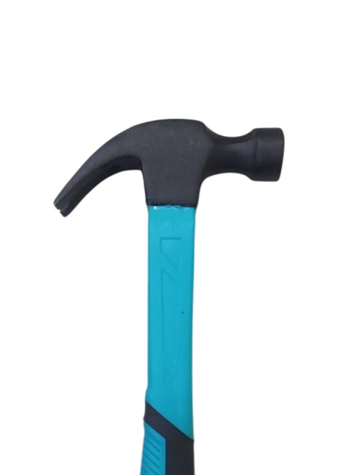 Claw Hammer 250 g – 28 cm Length, Heavy-Duty Steel Head for Nailing & Nail Pulling, Strong Plastic Handle with Non-Slip Rubber Grip – Black/Turquoise – Model 10004943 - Image 3