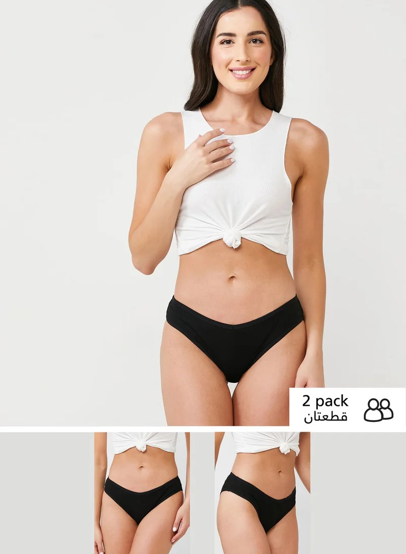 Ginger Basics 2 Pack Ribbed Bikini