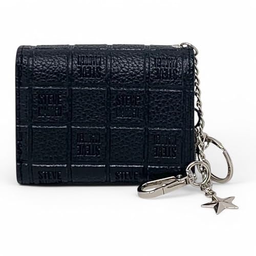 Steve Madden Womens Bklara Card Case with Keyring and Clip Black Black - Image 3