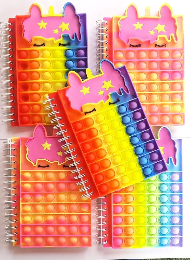 MSGH Pop It Fidget Diary and Unicorn Pop It/Spiral Diary for Girls Adults Kids Stress Relief Notebook Depression Reduce Diary Plus Toy for Kids Push Pop Diary Milticolor (PACK OF 1 NOTEBOOK) - Image 5
