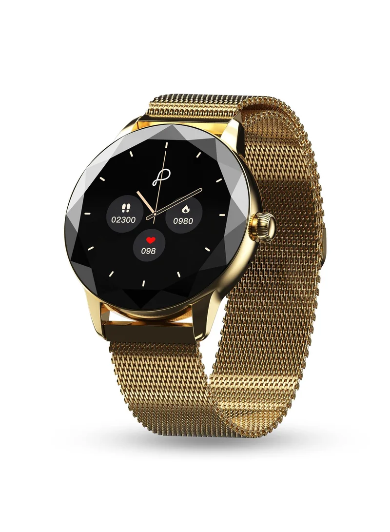 بيبل Vienna 1.27" Smartwatch for Women, HD Display, Bluetooth Calling, Diamond Cut Design, Female Health Monitoring, Multi-Sports Modes, Sleep Monitoring