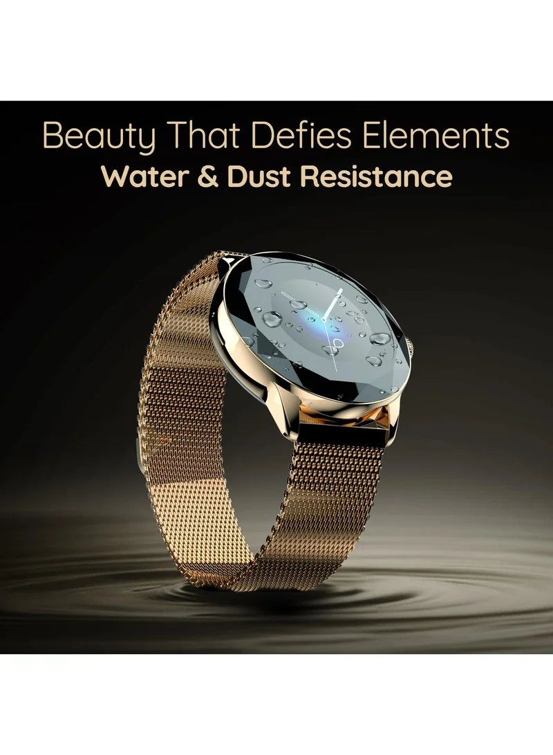 بيبل Vienna 1.27" Smartwatch for Women, HD Display, Bluetooth Calling, Diamond Cut Design, Female Health Monitoring, Multi-Sports Modes, Sleep Monitoring