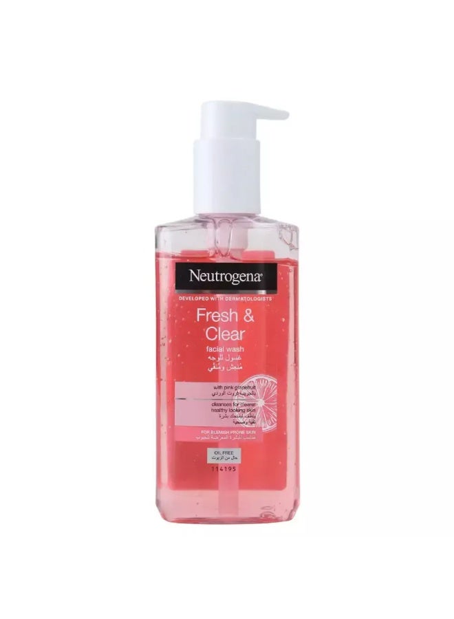 Neutrogena Fresh and Clear Facial Wash - 200ml Pink 200mlml - Image 1