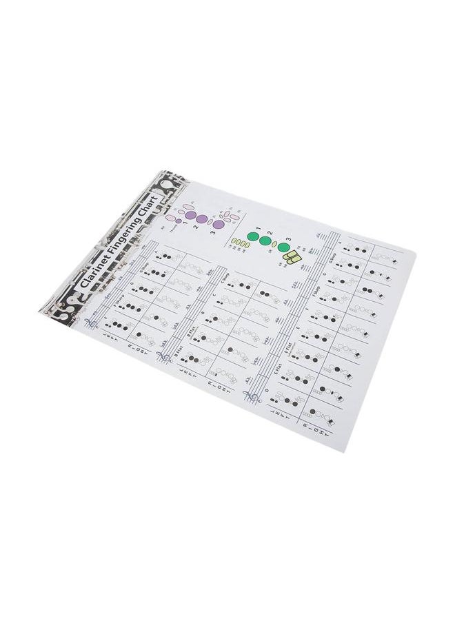 Thoraya Clarinet Fingering Chart Clarionet Chords Poster Training Chart Musical Instrument Accessories for BeginnersL 56cm  - Image 4