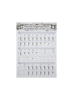 Thoraya Clarinet Fingering Chart Clarionet Chords Poster Training Chart Musical Instrument Accessories for BeginnersL 56cm  - Image 1