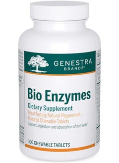 Genestra Brands Bio Enzymes | Complete Digestive Enzymes Formula in Chewable Tablets | 100 Chewable Tablets | Natural Peppermint Flavor  - Image 4