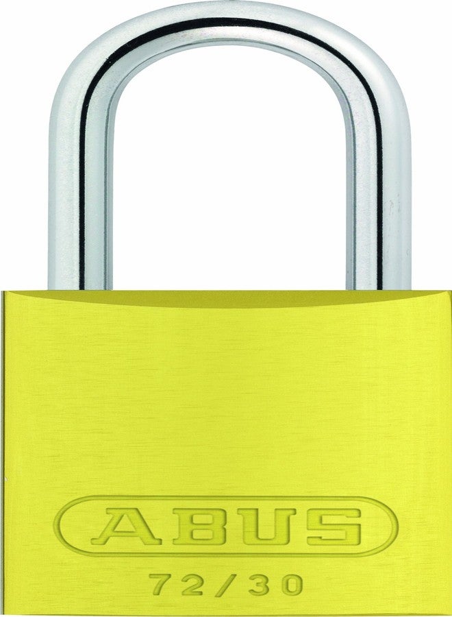 ABUS Yellow 72/30 Lockout Tagout Padlock w/ 1" Shackle, Single Padlock, Keyed Different, 1 Padlock with 2 Keys - Image 1