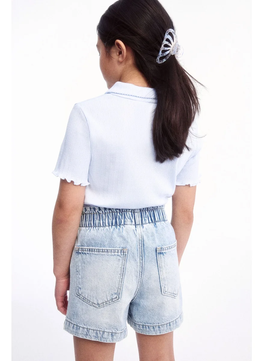 H&M Loose Fit Denim Shorts