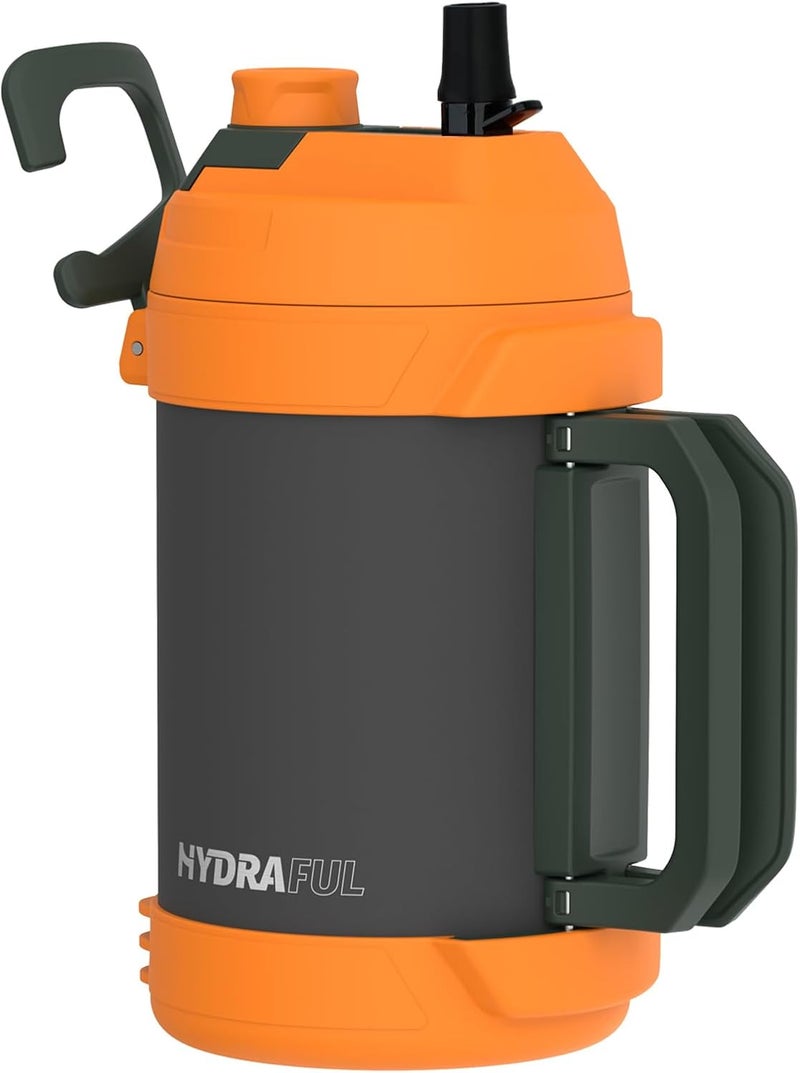 Hydraful 1 Gallon Water Jug, 128 oz Large Insulated Stainless Steel Sports Water Jug, Large Triple Wall Vacuum Insulation Water Bottle-Keeps Cold up to 48 Hrs-Sweat Proof, for Gym, Hiking & Camping - Image 1