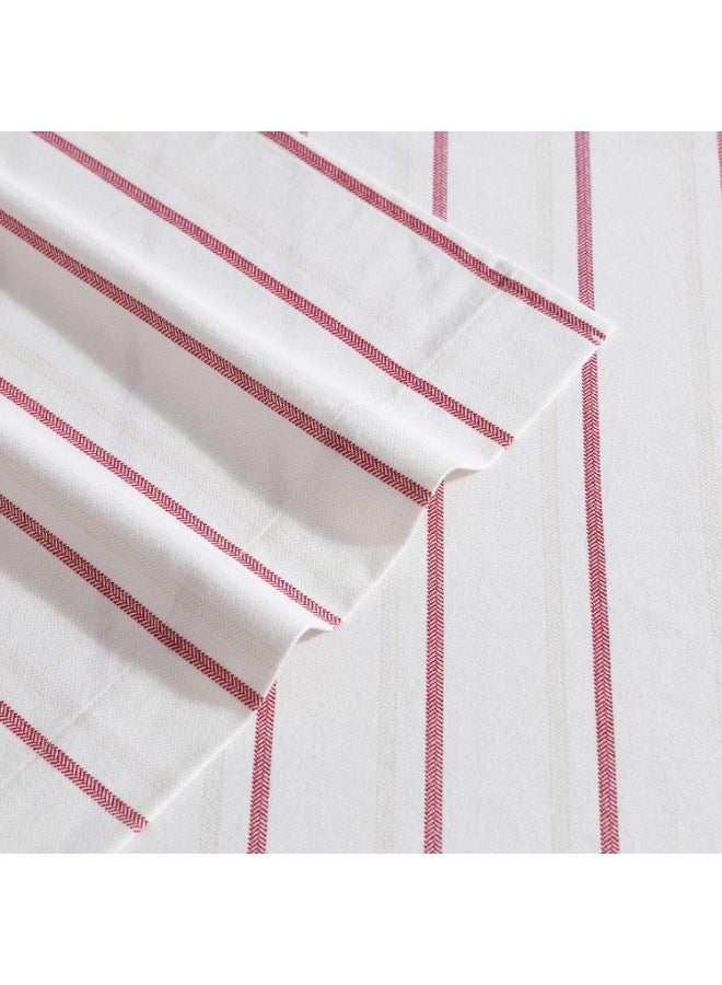 Eddie Bauer - Full Bed Sheets, Cotton Flannel Bedding Set with Matching Pillowcases, Brushed for Extra Softness, Deep Pocket, Oeko-Tex Certified (Cooper Falls Red) - Image 3