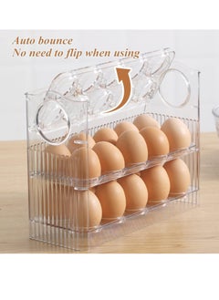 General Egg Tray, Fresh-keeping Eggs Container Case 3-Layer Flip Egg Storage Box For Fridge Door Egg Organizer Rack Refrigerator Egg Holder Tray  - Image 3