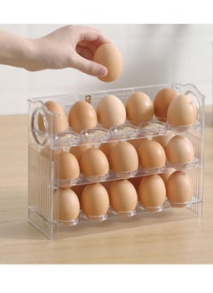 General Egg Tray, Fresh-keeping Eggs Container Case 3-Layer Flip Egg Storage Box For Fridge Door Egg Organizer Rack Refrigerator Egg Holder Tray  - Image 4