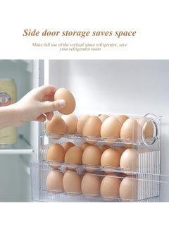General Egg Tray, Fresh-keeping Eggs Container Case 3-Layer Flip Egg Storage Box For Fridge Door Egg Organizer Rack Refrigerator Egg Holder Tray  - Image 5