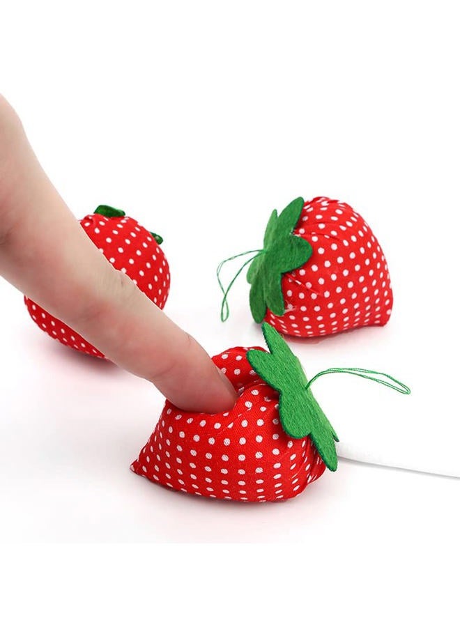 bouti1583 3PCS Strawberry Shaped Needle Pin Cushion DIY Handcraft Tool for Cross Stitch Sewing Home Sewing Needle Pin Cushion Pillow Pincushion - Image 5