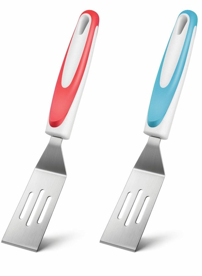 Mini Brownie Serving Spatula Flexible Nonstick Silicone Serve Turner Heat-Resistant Cookie Spatula Slotted Spatula for Flip Egg in Small Frying Pan Cookie Batter Lemon Square  - Image 1