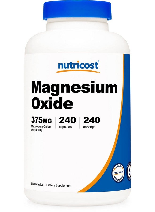 Nutricost Magnesium Oxide 375Mg 240 Capsules 210Mg Of Magnesium Nongmo Gluten Free - Image 2