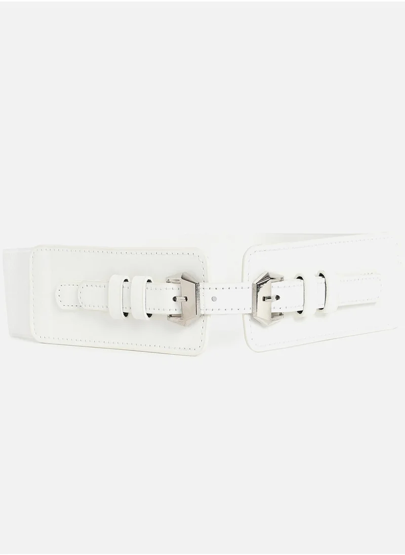 صوص هاوت White Solid Waist Belt