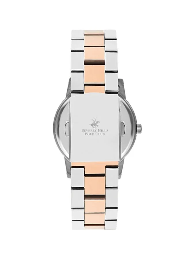 BEVERLY HILLS POLO CLUB Beverly Hills Polo Club Women's VX3J Movement Watch, Multi Function Display and Metal Strap - BP3360X.530, Silver