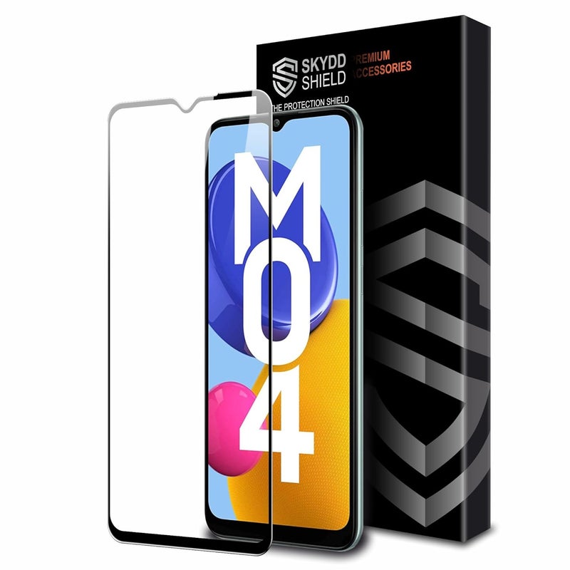 Skyddshield Military-Grade Gorilla Tempered Glass For Samsung Galaxy M04, A04S, A04, A04E, A03S, Galaxy A03 and Galaxy F04 (6.5 Inch) With Installation Kit | Edge to Edge Coverage | Black - Image 1