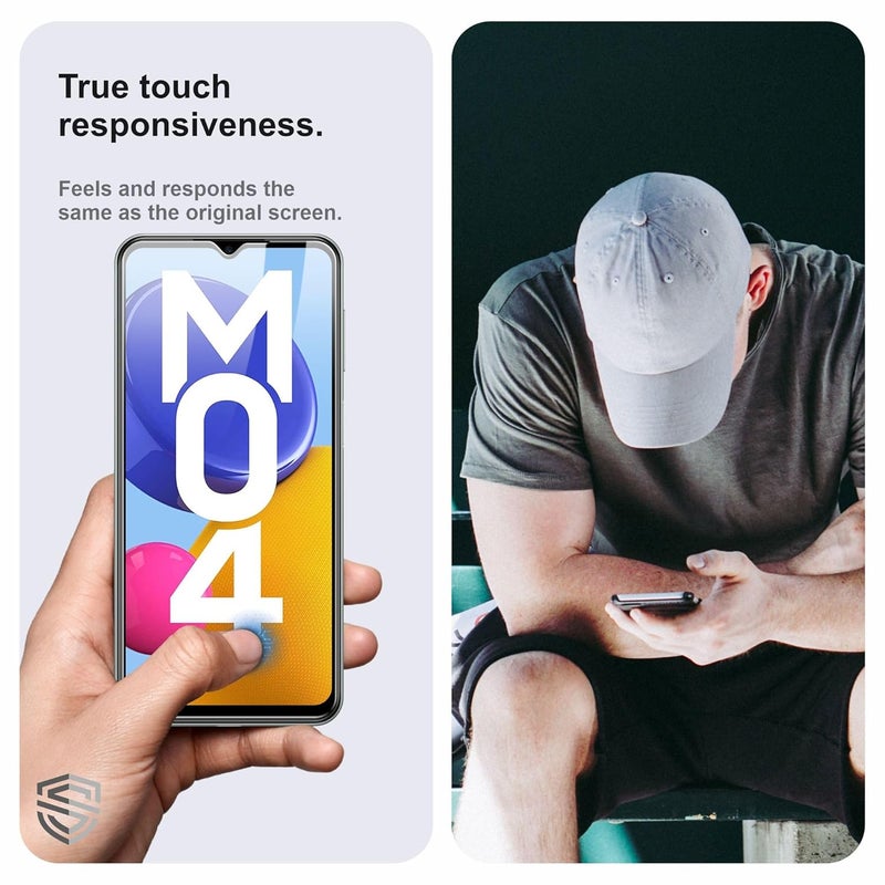 Skyddshield Military-Grade Gorilla Tempered Glass For Samsung Galaxy M04, A04S, A04, A04E, A03S, Galaxy A03 and Galaxy F04 (6.5 Inch) With Installation Kit | Edge to Edge Coverage | Black - Image 4