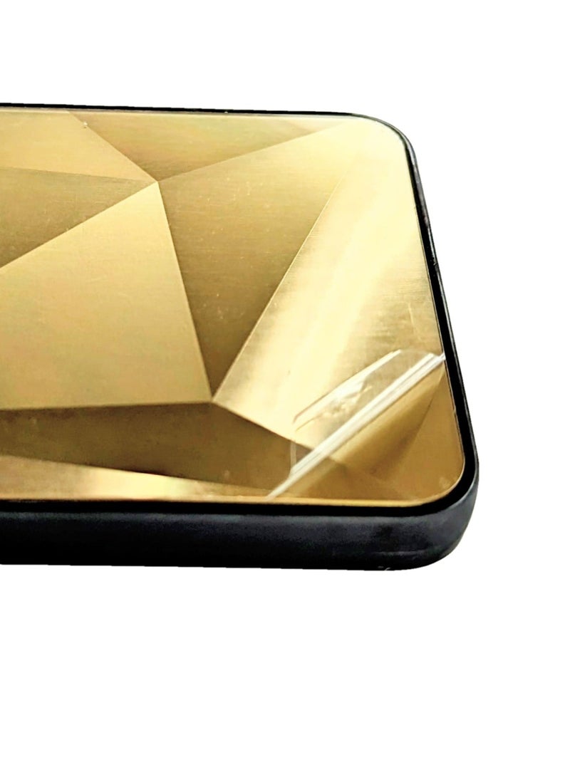 HEXABEX حافظة آيفون 13 برو، حافظة هاتف مرآة ماسية واقية لآيفون 13 برو ذهبية - Image 3