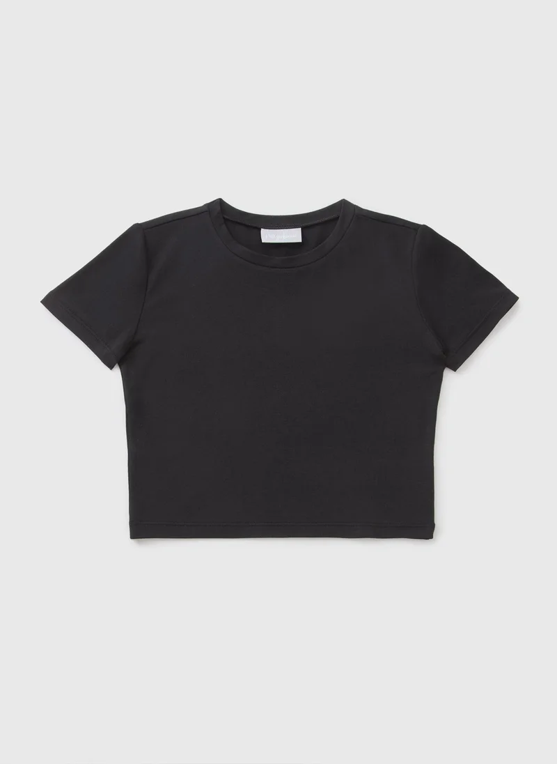 Matalan Girls Black Sculpt T-Shirt