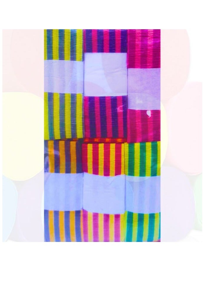 Terabyte Design Crepe Paper Streamer Ribbon Decorations for Birthday, Wedding, Craft and Various Festivals & Party (Waves) Pack of 12 - Image 1