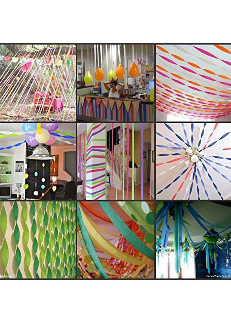 Terabyte Design Crepe Paper Streamer Ribbon Decorations for Birthday, Wedding, Craft and Various Festivals & Party (Waves) Pack of 12 - Image 3