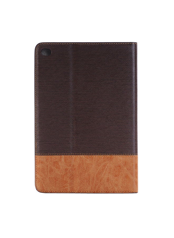 NIBEMINENT Cross Texture Horizontal Flip Smart Leather Case Cover For Apple iPadMini 4 Coffee  - Image 2
