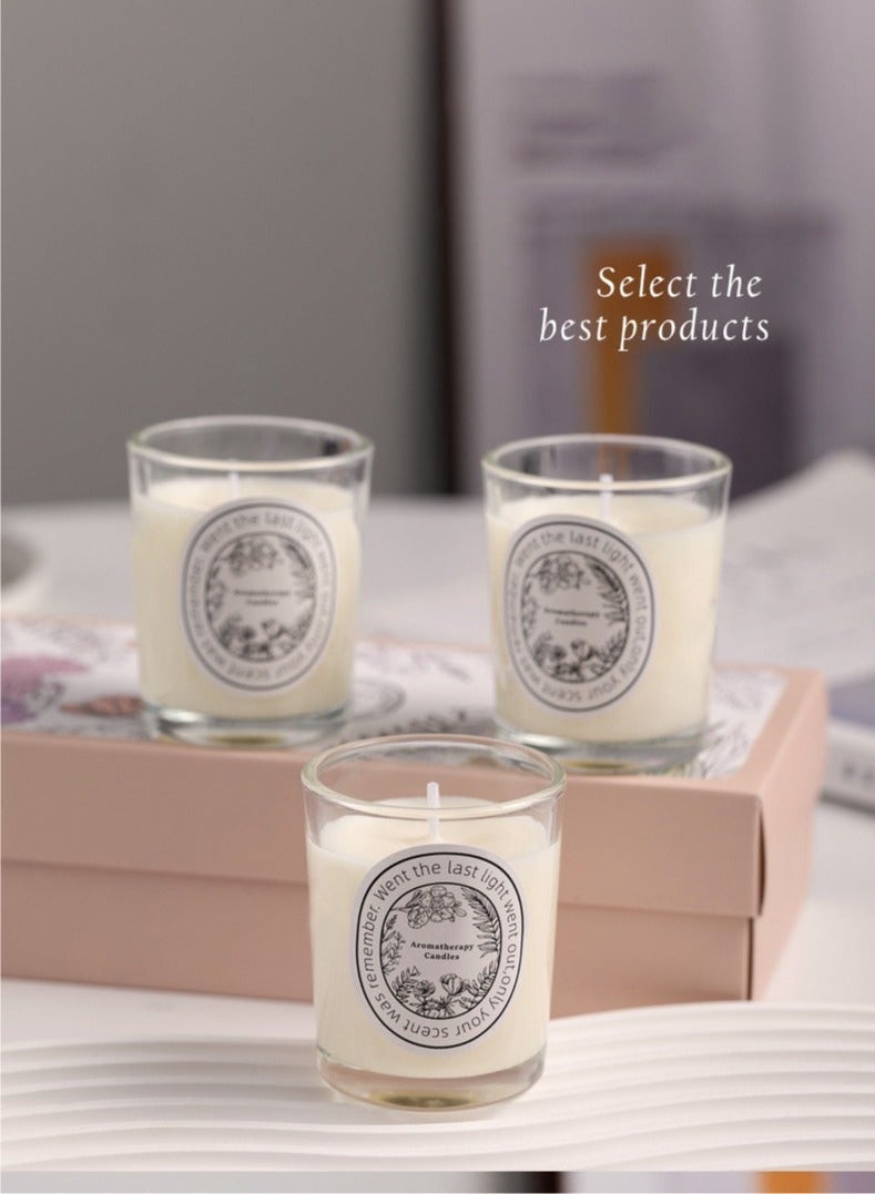 منزل الغابة مجموعة من 3 شموع معطرة، ثلاث روائح مختلفة، اللون: أبيض - Image 5