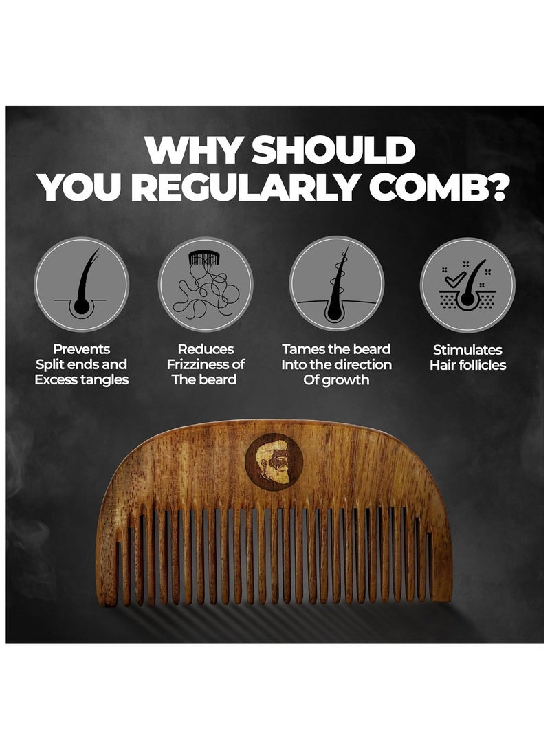 BEARDO Compact Wooden Comb, Small - Image 4