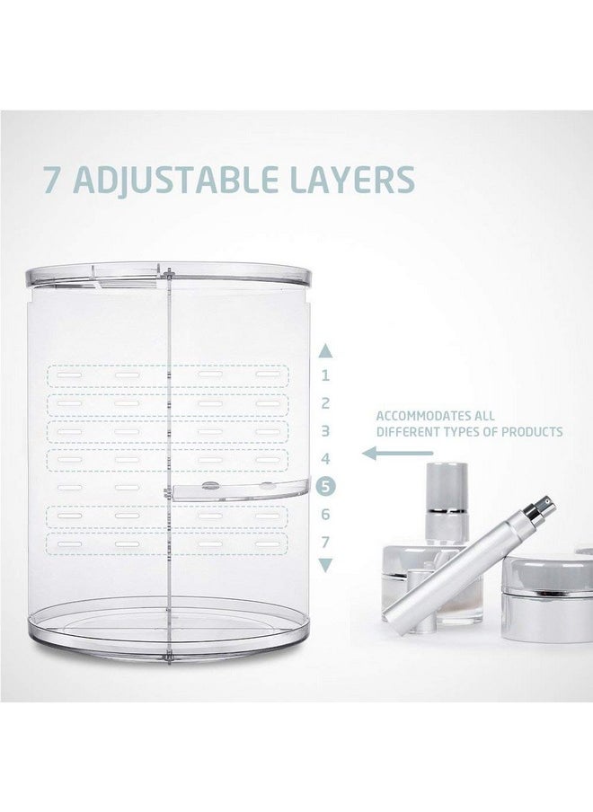 INOVERA (LABEL) INOVERA (LABEL) Cosmetic Makeup Organizer for Women, Bride & Girls - 360 Rotating Storage Organiser Box - Dressing table Vanity Case Holder for Lipsticks, Skincare Kit & Brushes Set - Transparent  - Image 4