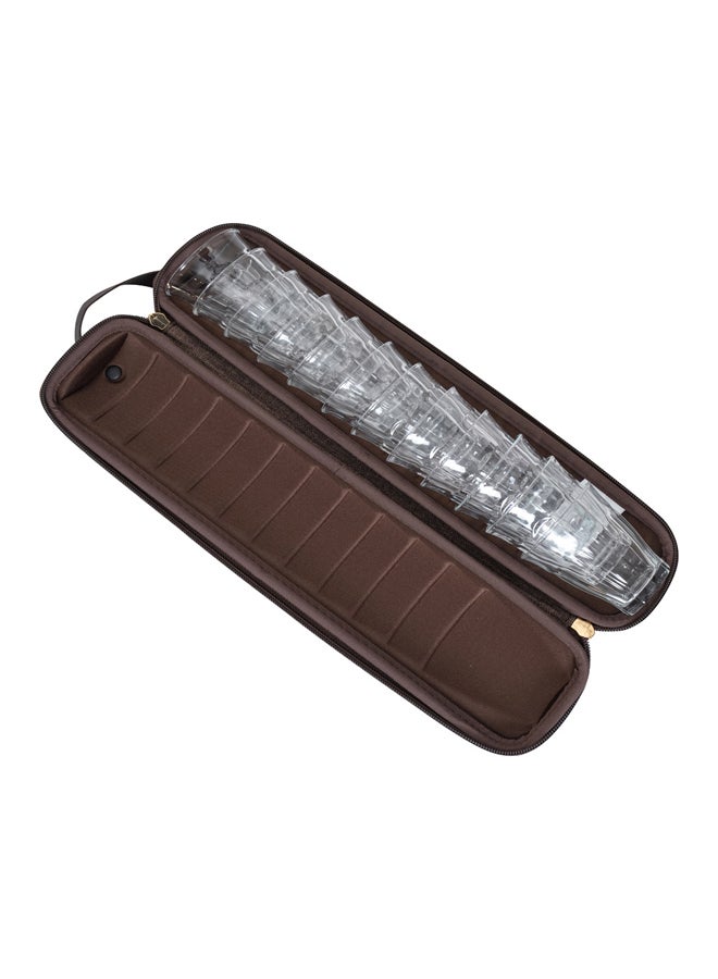 AL SANIDI حقيبة أكواب مضادة للصدمات كاملة، حقيبة أكواب شاي، عود، الحجم 35*7.2*7.2 سم - Image 1