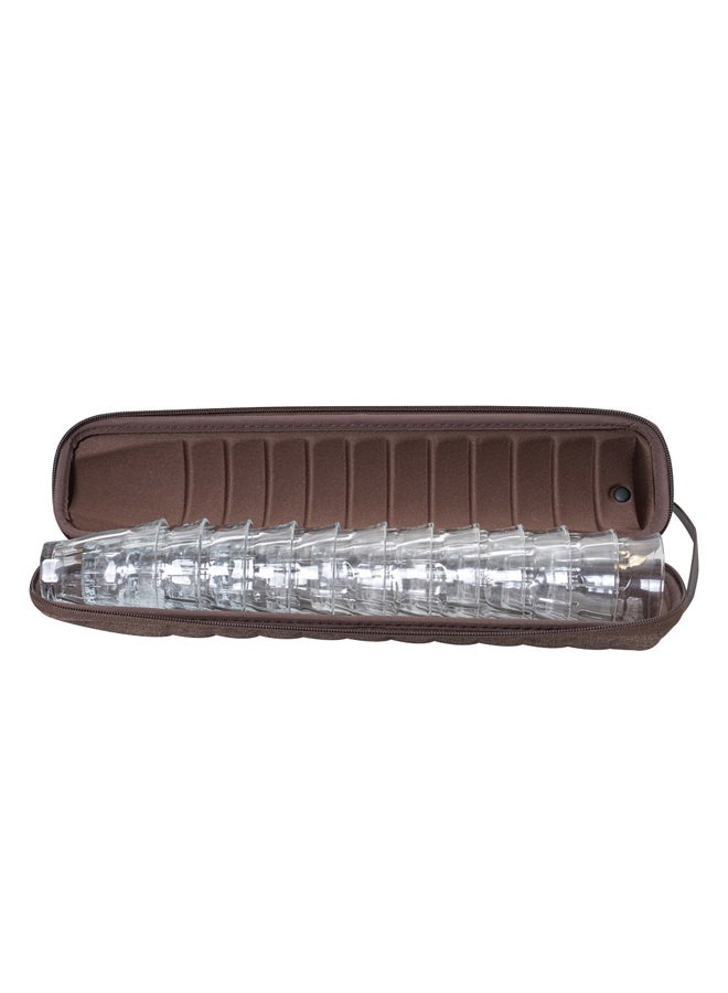 AL SANIDI حقيبة أكواب مضادة للصدمات كاملة، حقيبة أكواب شاي، عود، الحجم 35*7.2*7.2 سم - Image 3