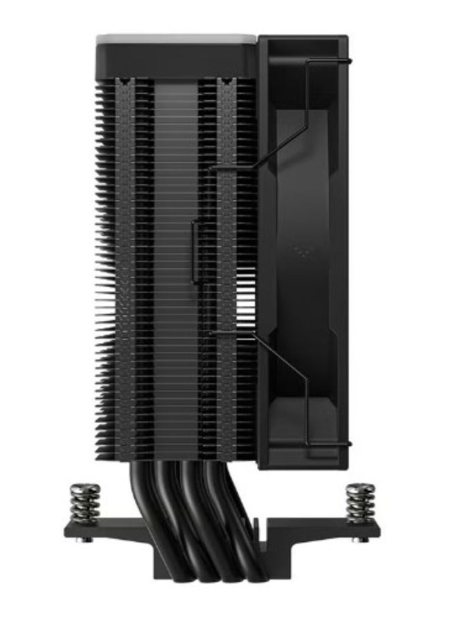 DEEPCOOL AG400 BK ARGB V2 CPU Air Cooler, 120mm PWM ARGB Fan, 4 Heatpipes, Black Tower Heatsink with Top Cover Light, Intel & AMD Compatible, 154mm Height, Quiet High-Performance Cooling, Black | R-AG400-BKAMMN-GJD - Image 5