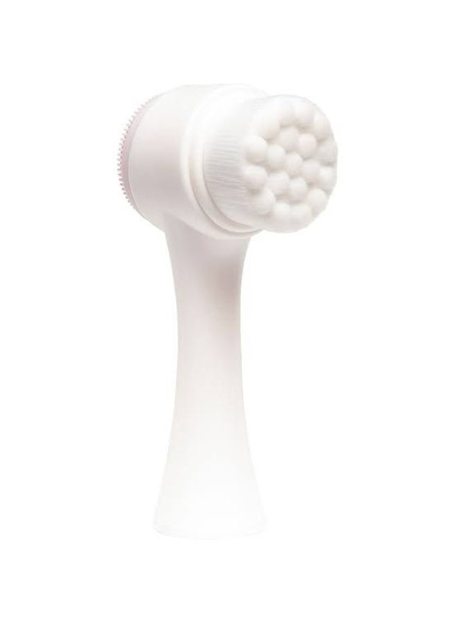 Silicone Double Sided Face Washing Facial Brush Face Massage Facial Cleanser Brush (Color may vary) 2PC - Image 1