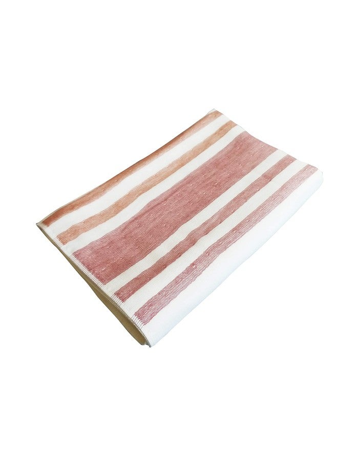 IPPINKA منشفة إيبينكا سينشو اليابانية، فائقة النعومة، سريعة الجفاف، بخطوط نهاية ثنائية اللون، حمراء (منشفة استحمام) - Image 2