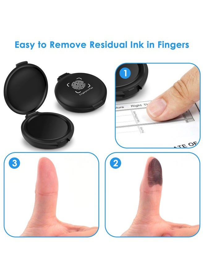 ERKOON 6 Pack Fingerprint Ink Pads, Thumbprint Ink Pad for Notary Supplies Identification Security ID Fingerprint Cards Fingerprint Black - Image 3