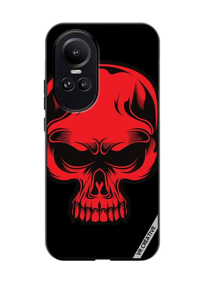 VR CREATIVE Protective Case Cover For Oppo Reno 10 Skull Illustration Design Multicolour - Image 1
