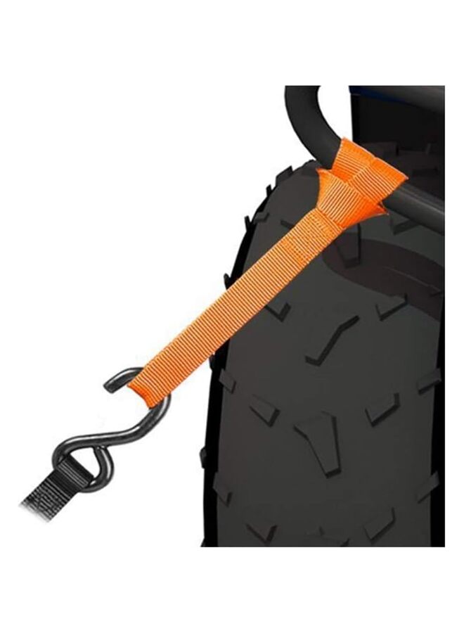 8Pcs Soft Loop Tie-Down Straps - - 3600LB Breaking Strength, Loops for Securing Trailering of Bikes, Motorcycles, Scooters, Dirt Bikes, Lawn Equipment, (Color : Orange) - Image 5