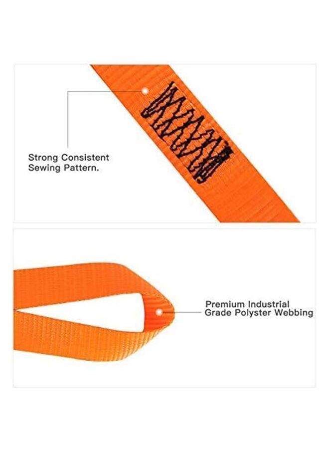8Pcs Soft Loop Tie-Down Straps - - 3600LB Breaking Strength, Loops for Securing Trailering of Bikes, Motorcycles, Scooters, Dirt Bikes, Lawn Equipment, (Color : Orange) - Image 2