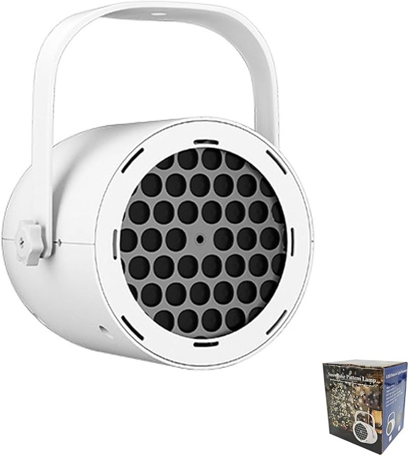 USB Christmas Projector Light 16 Patterns Snowflake Projector Lights Outdoor Indoor Decorations With 360 Rotating Stand White - Image 1