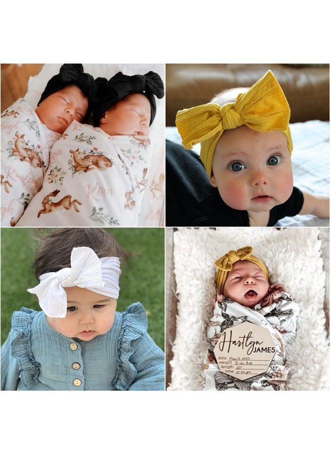 DRESHOW Bqubo Baby Nylon Headbands Hairbands Hair Bow For Girls Newborn Infant Toddlers Hair Accessories  - Image 4