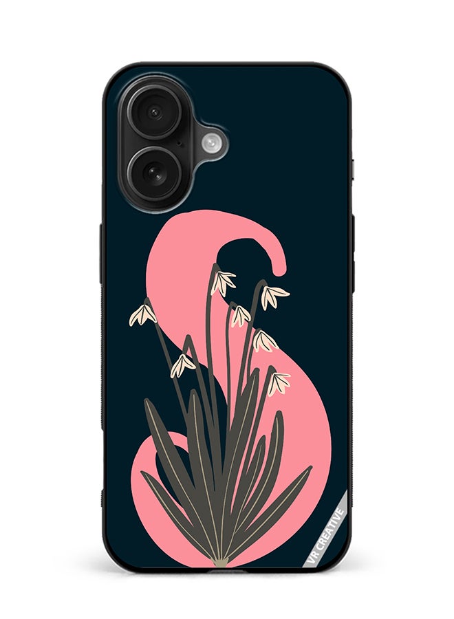 Protective Case Cover For Apple iPhone 16 Alphabet S Design Multicolour